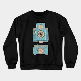 Blue Vintage Camera Crewneck Sweatshirt